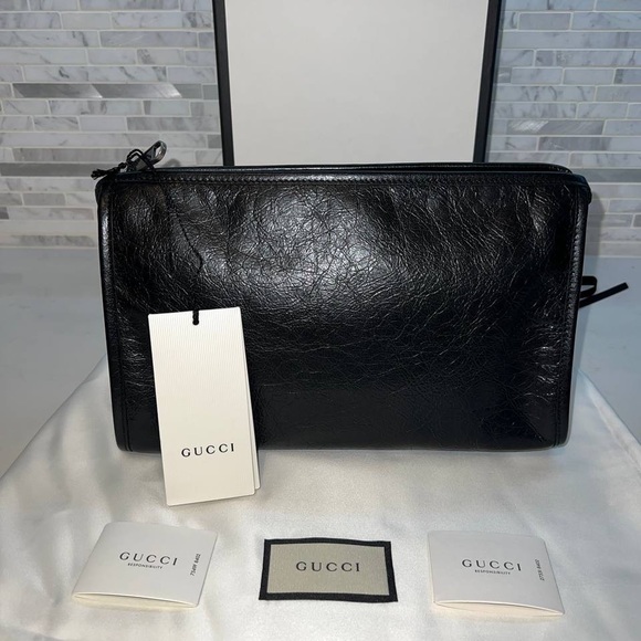 Gucci Morpheus Zip Pouch Leather Pouch - Picture 4 of 10